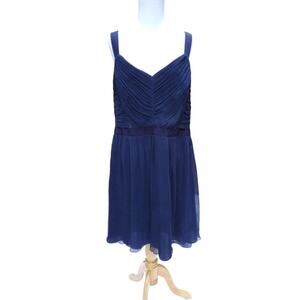 BODEN Blue Silk Joceyln Dress WH676 Women's Cocktail Party Wedding Size US 16